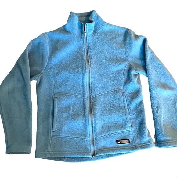 Women's REI Fleece Zip Front Long-Sleeved Summer Jacket, Cloud Blue, Size Medium - Picture 1 of 6